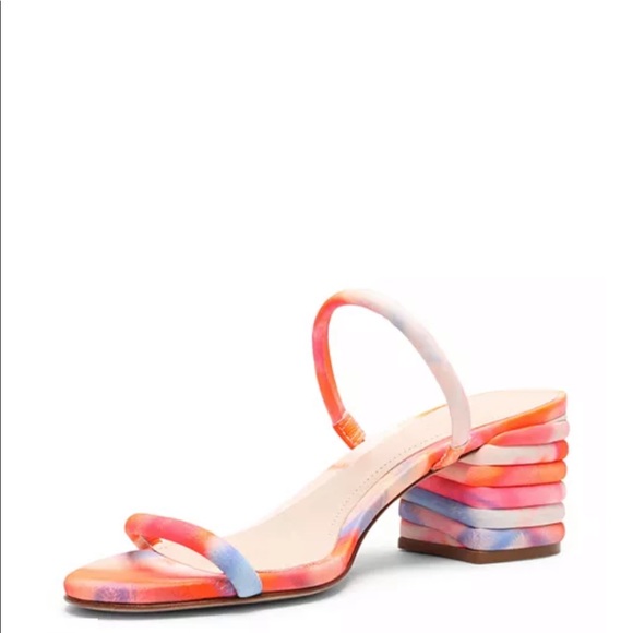 SCHUTZ MULTICOLORED TIE DYE SANDALS - Picture 4 of 9